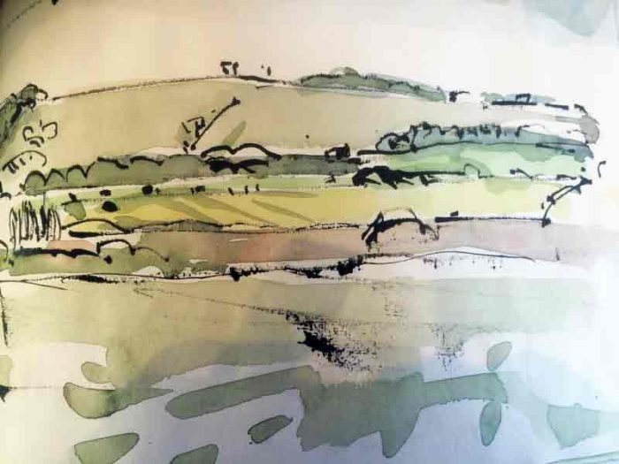 David Hayward Selected Works - River stour near Wye 2015